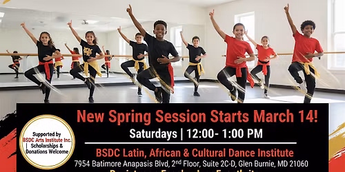 BSDC Junior Latin Dancers(Ages 7\u201315) Salsa, Merengue, Bachata & more!