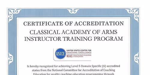 Coaching Clinic for Historical Fencing (HEMA)- Classical Academy of Arms