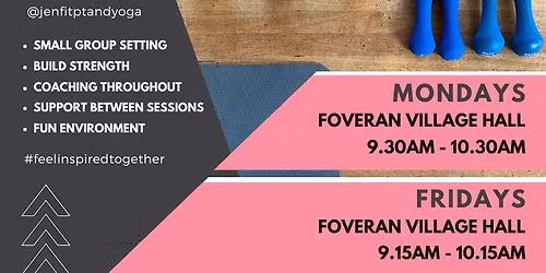 Friday Morning Strength Training - Foveran Village Hall - 9.15-10.15am