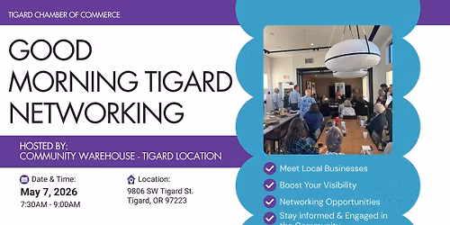 Good Morning Tigard hosted by Community Warehouse