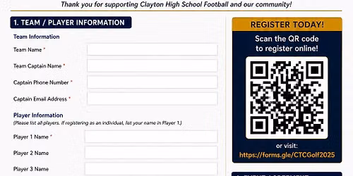 Clayton Touchdown Club Gold Tournament