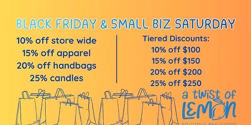 Black Friday & Small Businesses Saturday 