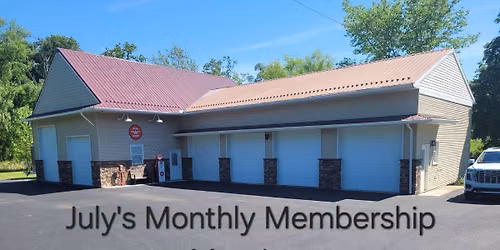 B.M.C. JULY MONTHLY MEMBERSHIP MEETING-ED LAMAN'S GARAGE 
