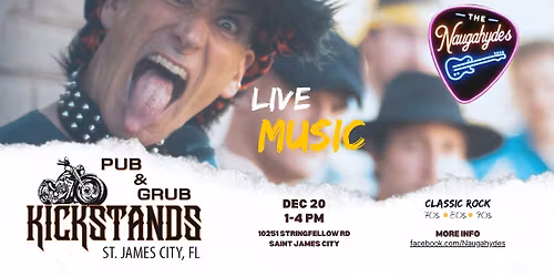 \ud83c\udf84 The Naugahydes at Kickstands - Dec 20