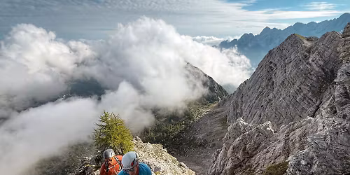 Secured climbing route Mala Mojstrovka \u2013 Hanzova route