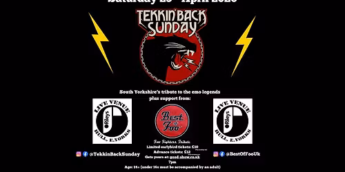 Tekkin Back Sunday & Best of Foo at O'Rileys Hull