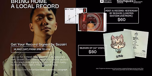 Get Your Record Signed by Sezairi