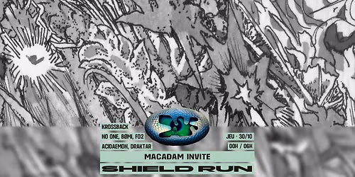 Macadam x Shield Run \u2022 Krossback (hybrid live) ~ No one ~ B\u00f8mi B2B FO2 ~ Acidaemon (live) ~ Draktar