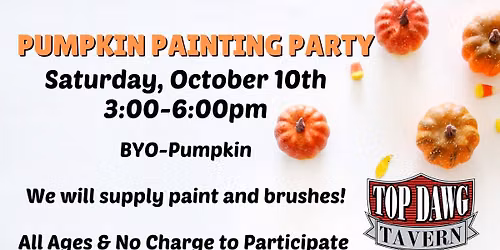 Pumpkin Painting Party at Top Dawg Tavern