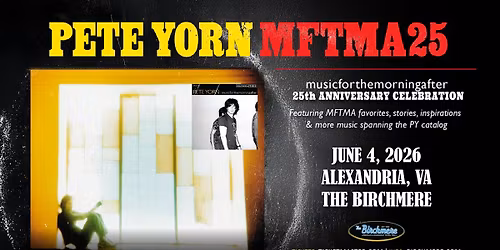 SOLD OUT! Pete Yorn Solo Acoustic - 25th Anniversary Of Musicforthemorningafter