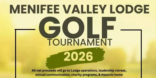 MENIFEE VALLEY LODGE GOLF TOURNAMENT 2026