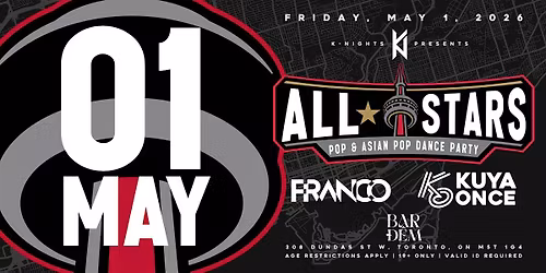 05.01 - K-Nights presents ALL STARS - Pop & Asian Pop Dance Party