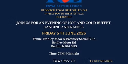 Redditch Branch 105th Anniversary