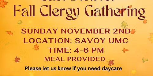 East District Fall Clergy Gathering 