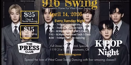 916 Swing K-Pop Night, April 14, 2026