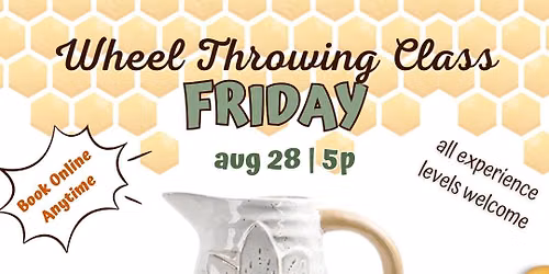 \ud83c\udf38\u2728 Wheel Throwing Class: Floral Pitcher \u2728\ud83c\udf38