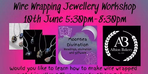 Wire wrapped crystal jewellery 