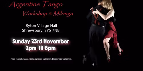 Ryton 1\/2 Day Workshop & Milonga