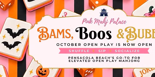October Open Play Mahjong - Bams, Boos, & Bubbly at Pink Mahj Palace