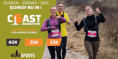 COAST MARATHON Nationaal Park Hollandse Duinen | 13KM - 21KM - 42 KM
