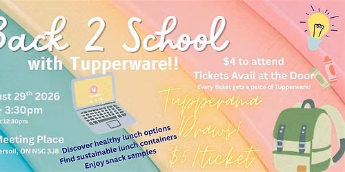 Back 2 School with Tupperware!