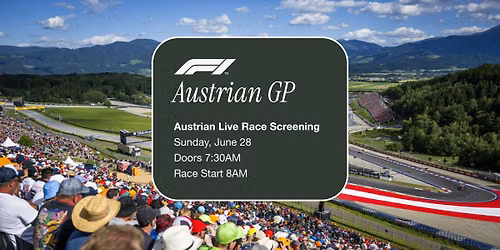 F1 Austrian Grand Prix Live Viewing Party