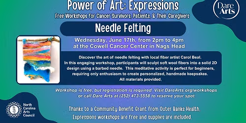 June Expressions Workshop- Needle Felting with Carol Beal