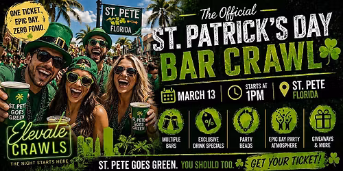 The Official St. Patricks Bar Crawl - St Pete