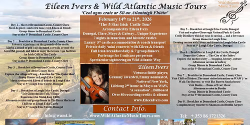 Eileen Ivers , February 2026 \u2018 5-Star Castle Tour