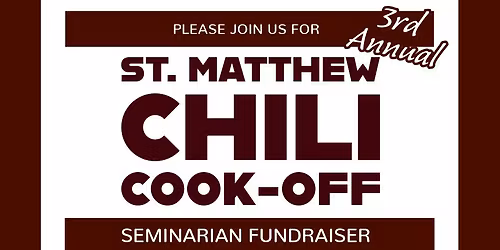Seminarian Fundraiser - Chili Cook-Off