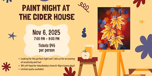 Paint Night at The Cider House!