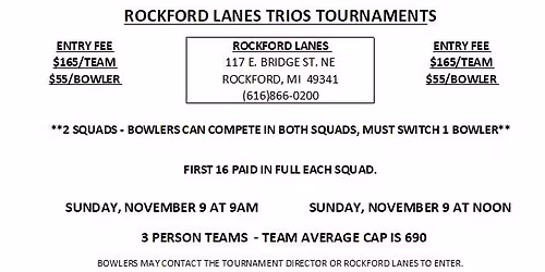 Rockford Lanes Trios Tournament