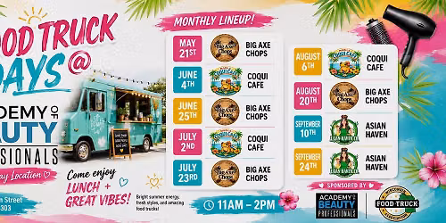 Food Truck Days @ Academy of Beauty Professionals Green Bay