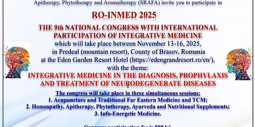 Congres Medicina integrativa in diagnosticul, profilaxia si tratamentul bolilor neurovegetative