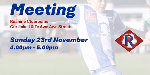 Ruahine AFC Annual General Meeting