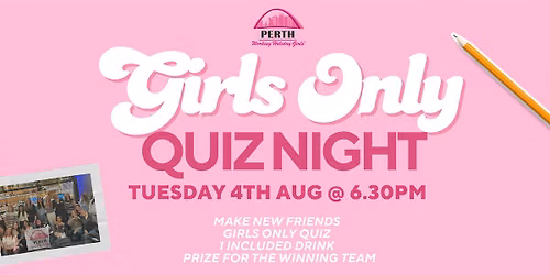 Girls Only Quiz Night | Perth Working Holiday Girls