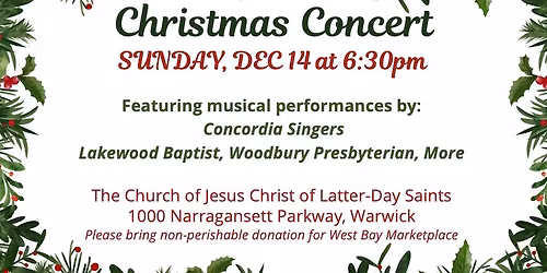 \ud83c\udf84 Christmas Concert \u2014 Dec 14 at 6:30pm!