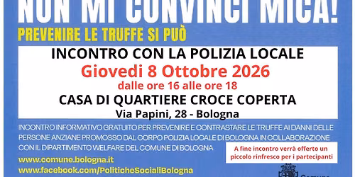 NON MI CONVINCI MICA! - Prevenire le truffe si pu\u00f2 - Incontro con la Polizia Locale