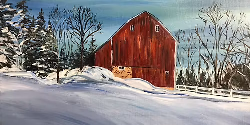 Winter Acrylic Painting
