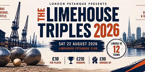 Limehouse Triples - 22 August 2026