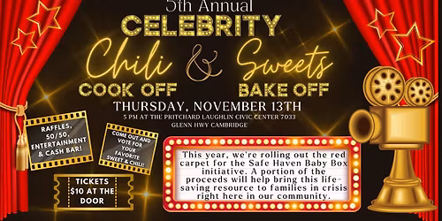 YPGC-5th Annual Celebrity Chili Cook Off & Sweets Bake Off