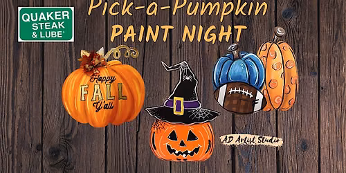 Pick-a-Pumpkin Door Hanger Paint Night