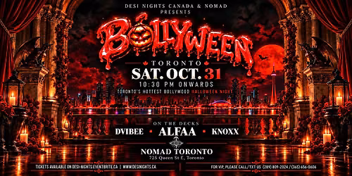 BOLLYWEEN - Toronto\u2019s Hottest Bollywood Halloween Night.