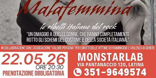 MALAFEMMINA - Le ribelli italiane del rock