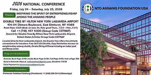 2026 NTO ANNANG FOUNDATION USA NATIONAL CONFERENCE