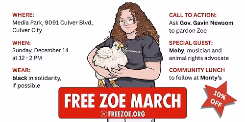 Free Zoe March - With Musician & Activist Moby - Los Angeles
