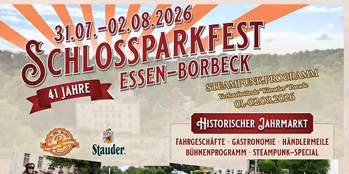 Schlossparkfest Essen-Borbeck: Steampunk-Wochenende