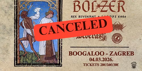 B\u00d8LZER\/RUINS OF BEVERAST\/VITRIOL\/TREPANERINGSRITUALEN - Zagreb (HR)