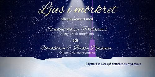 Ljus i m\u00f6rkret - adventskonsert med Pedavoces, Florak\u00f6ren och Brahe Dj\u00e4knar