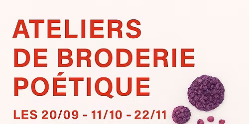 Atelier \/  Broderie po\u00e9tique 